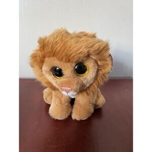 Ty Beanie Boos Louie The Lion Stuffed Animal 8" NWT Cute Gold Eyes Glitter
